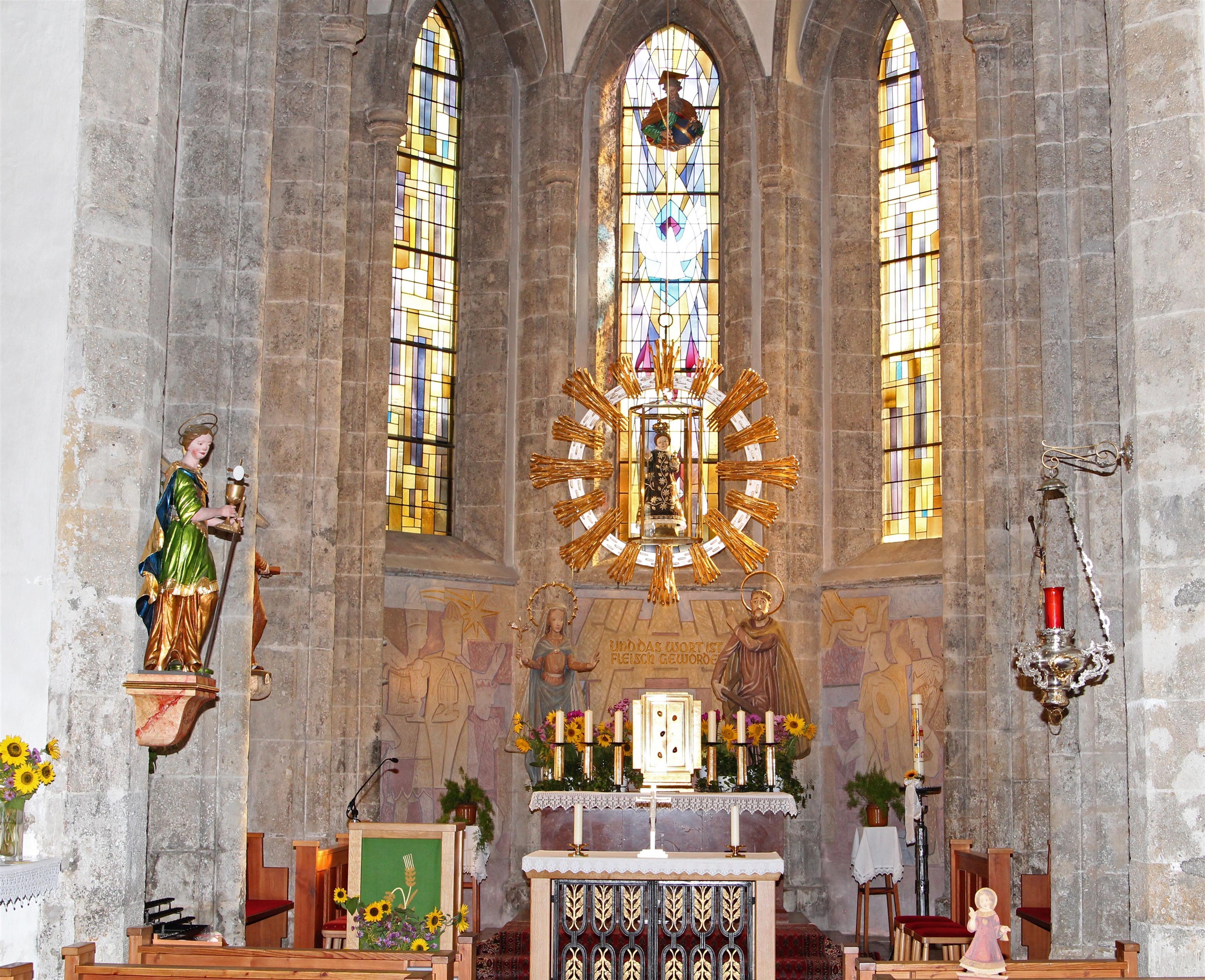 Church Service presenting the first communion children